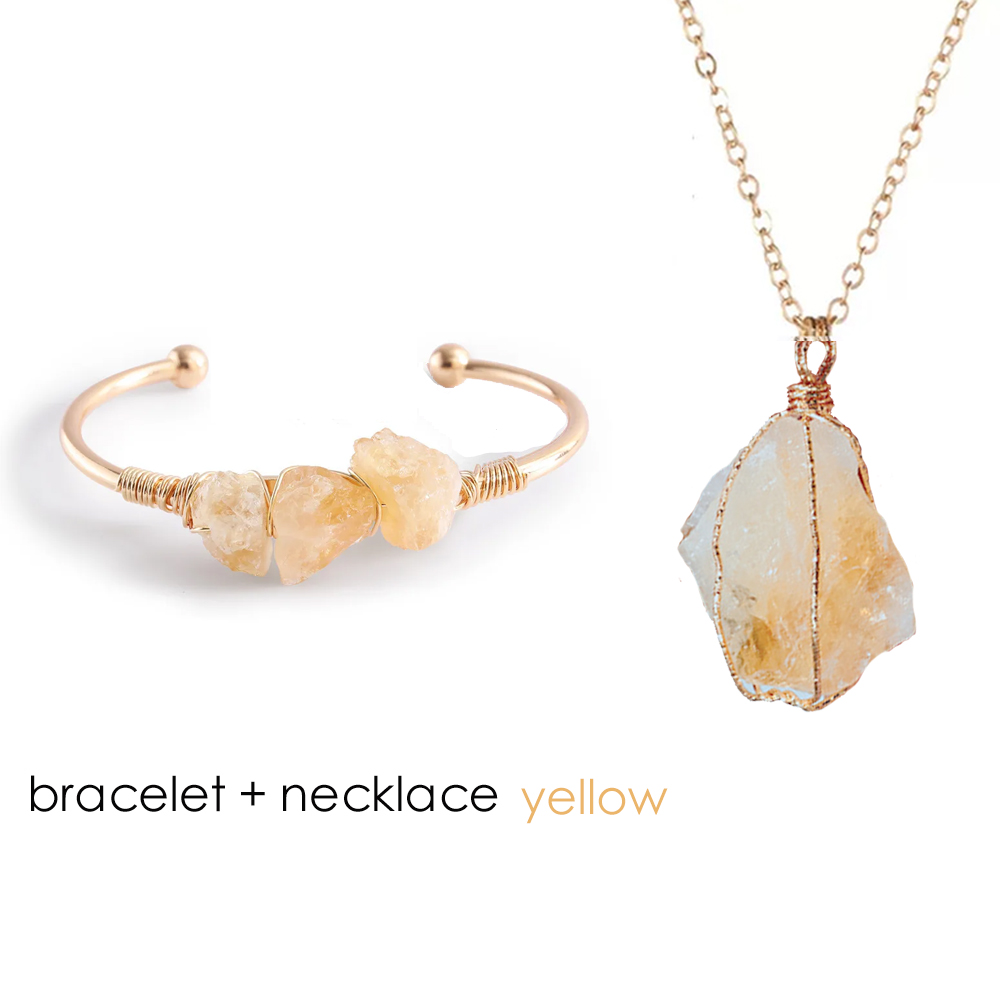 Bracciali aperti in pietra nat - Healing Crystal Set recensione e prezzo